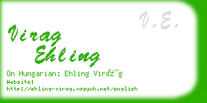 virag ehling business card
